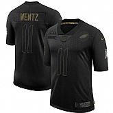Nike Eagles 11 Carson Wentz Black 2020 Salute To Service Limited Jersey Dyin,baseball caps,new era cap wholesale,wholesale hats